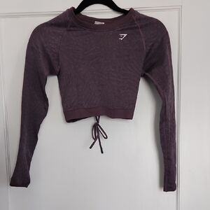 Gymshark Purple Camo Crop Workout Top